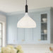 Belleview One Light Pendant Matte Black/Opal Glass-Pendants-Alora-Lighting Design Store