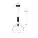 Belleview One Light Pendant Brushed Nickel/Clear Glass-Pendants-Alora-Lighting Design Store