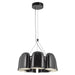 Bell LED Chandelier Glossy Black-Mini Chandeliers-Kuzco Lighting-Lighting Design Store