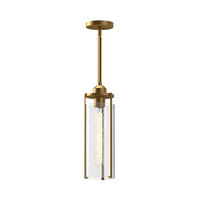 Belmont One Light Pendant Aged Gold/Clear Water Glass-Mini Pendants-Alora-Lighting Design Store