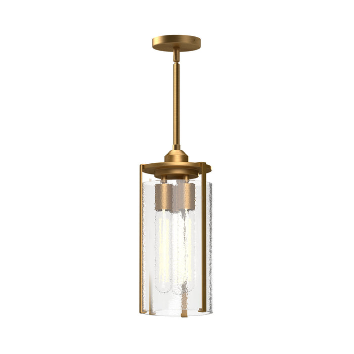 Belmont Three Light Pendant Aged Gold/Clear Water Glass-Mini Pendants-Alora-Lighting Design Store