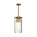Belmont Three Light Pendant Aged Gold/Clear Water Glass-Mini Pendants-Alora-Lighting Design Store
