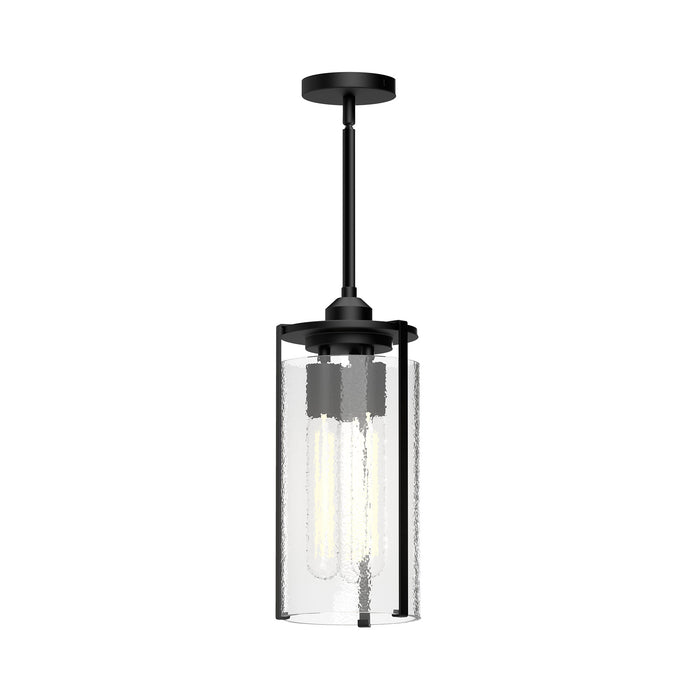 Belmont Three Light Pendant Clear Water Glass/Matte Black-Mini Pendants-Alora-Lighting Design Store