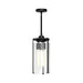 Belmont Three Light Pendant Clear Water Glass/Matte Black-Mini Pendants-Alora-Lighting Design Store