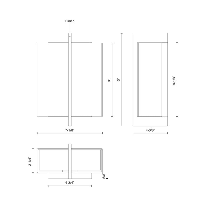 Bengal LED Wall Sconce Black-Exterior-Kuzco Lighting-Lighting Design Store