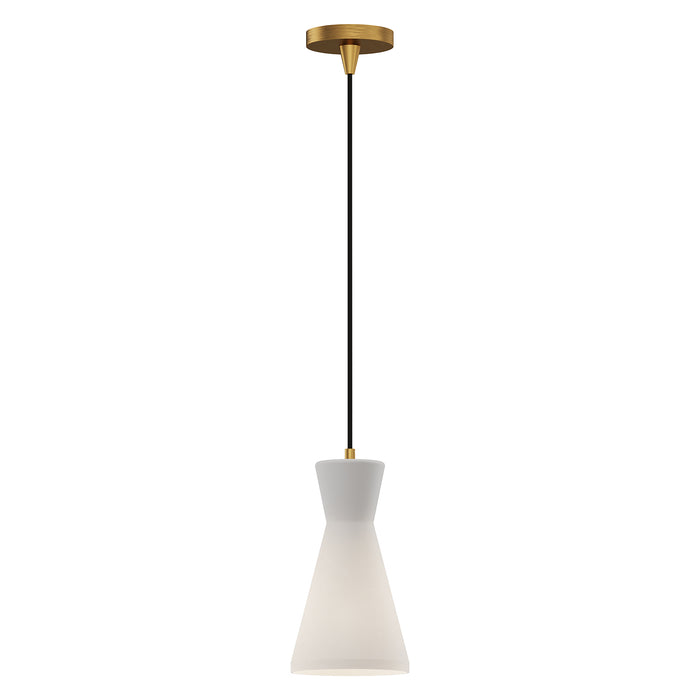 Betty One Light Pendant Aged Gold/Opal Glass-Mini Pendants-Alora-Lighting Design Store