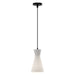 Betty One Light Pendant Matte Black/Opal Glass-Mini Pendants-Alora-Lighting Design Store