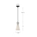 Betty One Light Pendant Matte Black/Opal Glass-Mini Pendants-Alora-Lighting Design Store
