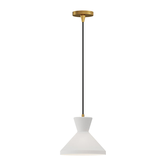 Betty One Light Pendant Aged Gold/Opal Glass-Pendants-Alora-Lighting Design Store