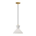 Betty One Light Pendant Aged Gold/Opal Glass-Pendants-Alora-Lighting Design Store