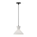 Betty One Light Pendant Matte Black/Opal Glass-Pendants-Alora-Lighting Design Store