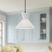 Betty One Light Pendant Matte Black/Opal Glass-Pendants-Alora-Lighting Design Store