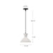 Betty One Light Pendant Matte Black/Opal Glass-Pendants-Alora-Lighting Design Store