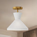 Betty One Light Semi-Flush Mount Aged Gold/Opal Glass-Semi-Flush Mts.-Alora-Lighting Design Store