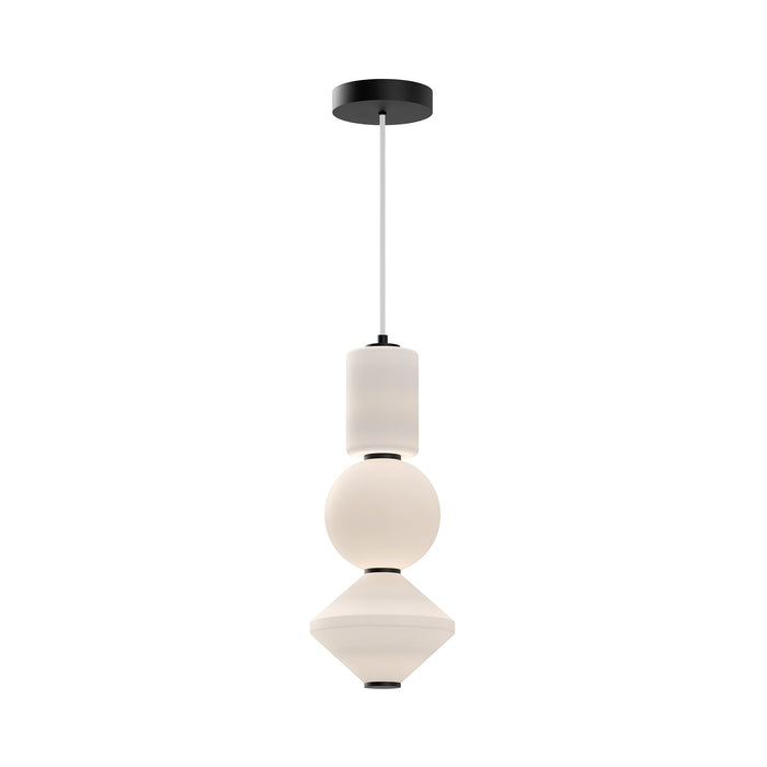 Bijou LED Pendant Matte Black/Opal Matte Glass-Mini Pendants-Alora-Lighting Design Store