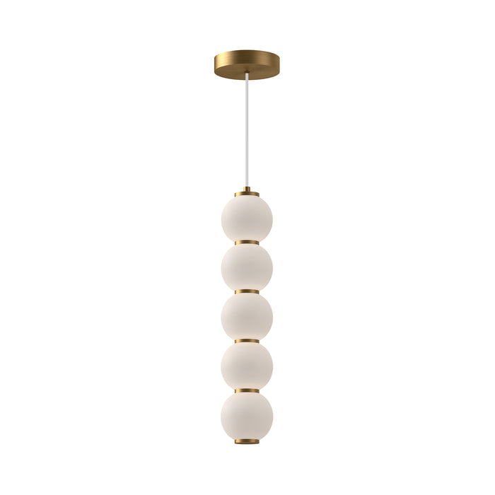 Bijou LED Pendant Aged Gold/Opal Matte Glass-Mini Pendants-Alora-Lighting Design Store