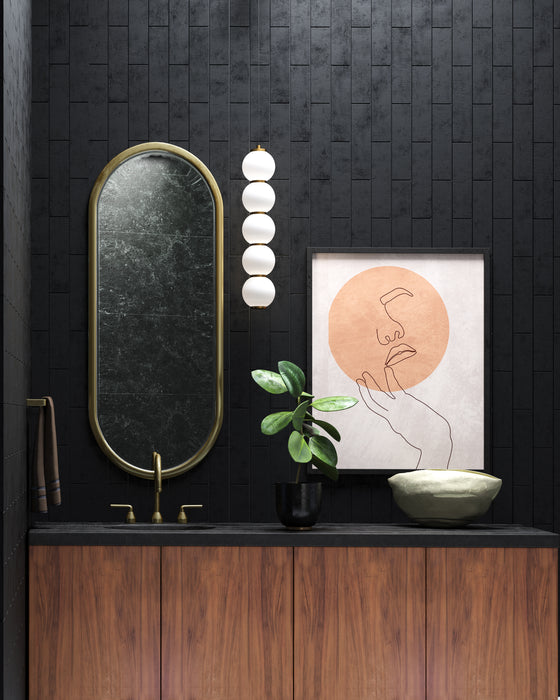 Bijou LED Pendant Aged Gold/Opal Matte Glass-Mini Pendants-Alora-Lighting Design Store