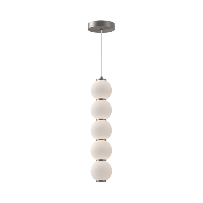Bijou LED Pendant Brushed Nickel/Opal Matte Glass-Mini Pendants-Alora-Lighting Design Store