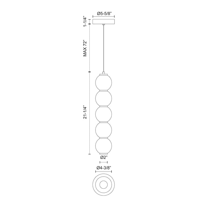 Bijou LED Pendant-Alora-Lighting Design Store