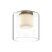 Birch LED Flush Mount Brushed Gold/Clear-Flush Mounts-Kuzco Lighting-Lighting Design Store