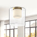 Birch LED Flush Mount Brushed Gold/Clear-Flush Mounts-Kuzco Lighting-Lighting Design Store
