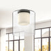 Birch LED Flush Mount Black/Clear-Flush Mounts-Kuzco Lighting-Lighting Design Store