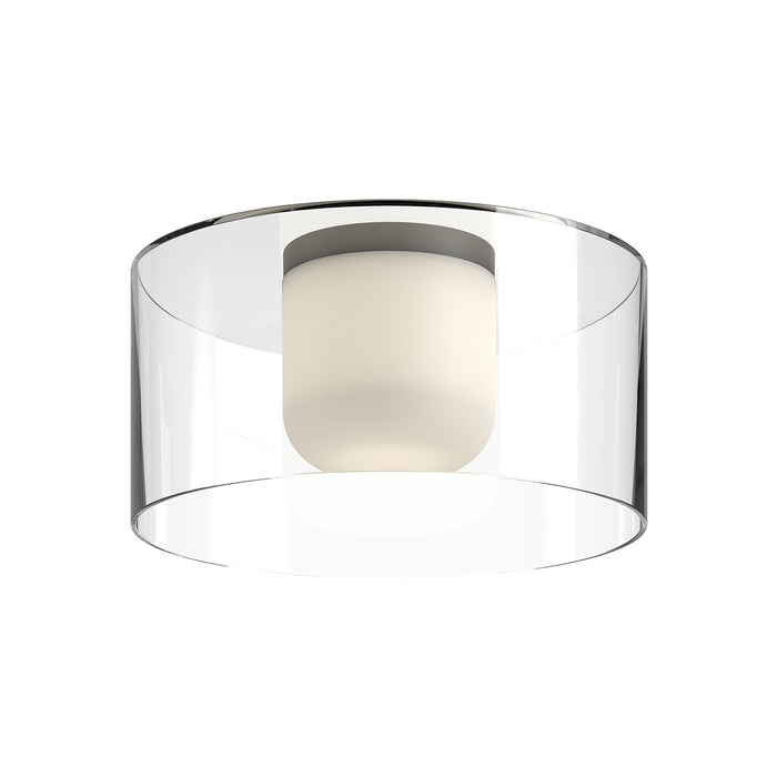 Birch LED Flush Mount Black/Clear-Flush Mounts-Kuzco Lighting-Lighting Design Store