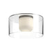 Birch LED Flush Mount Black/Clear-Flush Mounts-Kuzco Lighting-Lighting Design Store