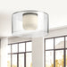 Birch LED Flush Mount Black/Clear-Flush Mounts-Kuzco Lighting-Lighting Design Store