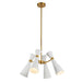 Blake Four Light Chandelier White/Aged Gold-Mid. Chandeliers-Alora-Lighting Design Store
