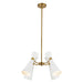 Blake Four Light Chandelier White/Aged Gold-Mid. Chandeliers-Alora-Lighting Design Store