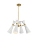Blake Four Light Chandelier White/Aged Gold-Mid. Chandeliers-Alora-Lighting Design Store