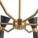 Blake Six Light Chandelier Matte Black/Aged Gold-Mid. Chandeliers-Alora-Lighting Design Store