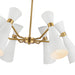 Blake Six Light Chandelier White/Aged Gold-Mid. Chandeliers-Alora-Lighting Design Store