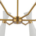 Blake Six Light Chandelier White/Aged Gold-Mid. Chandeliers-Alora-Lighting Design Store
