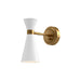 Blake One Light Vanity Aged Gold/White-Sconces-Alora-Lighting Design Store