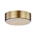 Blanco LED Flush Mount Vintage Brass/Alabaster-Flush Mounts-Alora-Lighting Design Store