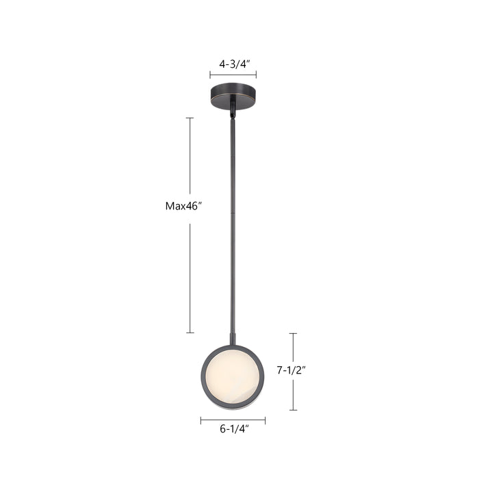 Blanco LED Pendant Polished Nickel/Alabaster-Mini Pendants-Alora-Lighting Design Store