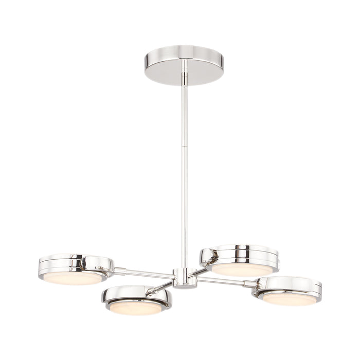 Blanco LED Pendant Polished Nickel/Alabaster-Mid. Chandeliers-Alora-Lighting Design Store