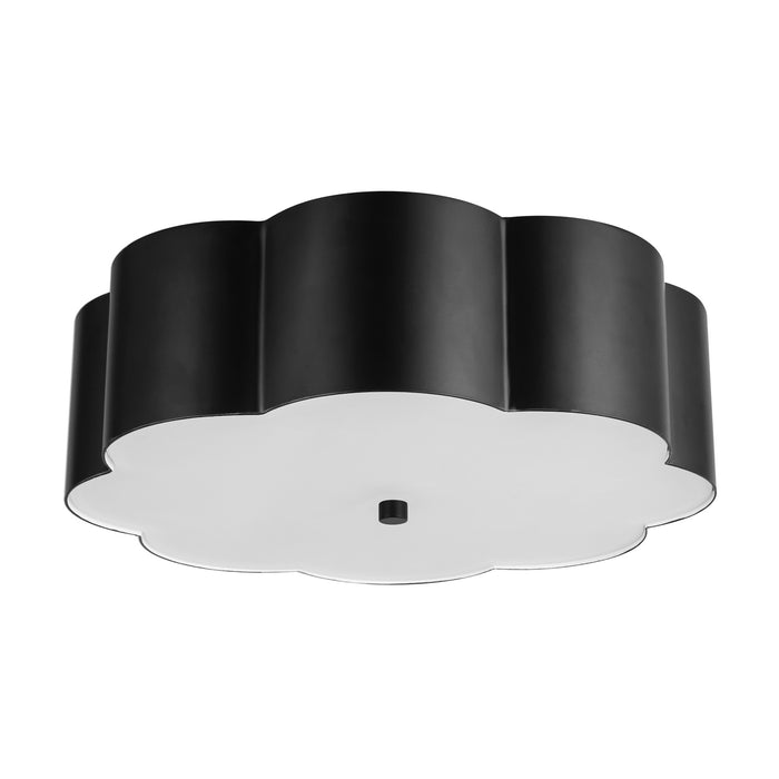 Blossom Three Light Flush Mount Matte Black-Flush Mounts-Alora-Lighting Design Store