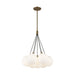 Bolla LED Chandelier Brushed Gold/Opal Glass-Mini Chandeliers-Kuzco Lighting-Lighting Design Store