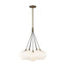 Bolla LED Chandelier Brushed Gold/Opal Glass-Mini Chandeliers-Kuzco Lighting-Lighting Design Store