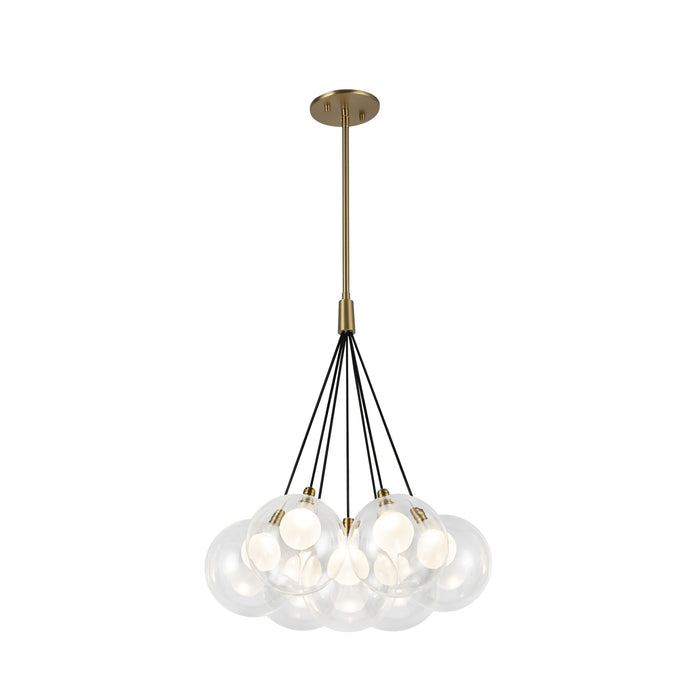 Bolla LED Chandelier Brushed Gold-Mini Chandeliers-Kuzco Lighting-Lighting Design Store