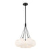 Bolla LED Chandelier Black/Opal Glass-Mini Chandeliers-Kuzco Lighting-Lighting Design Store