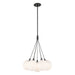 Bolla LED Chandelier Black/Opal Glass-Mini Chandeliers-Kuzco Lighting-Lighting Design Store
