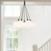 Bolla LED Chandelier Black/Opal Glass-Mini Chandeliers-Kuzco Lighting-Lighting Design Store