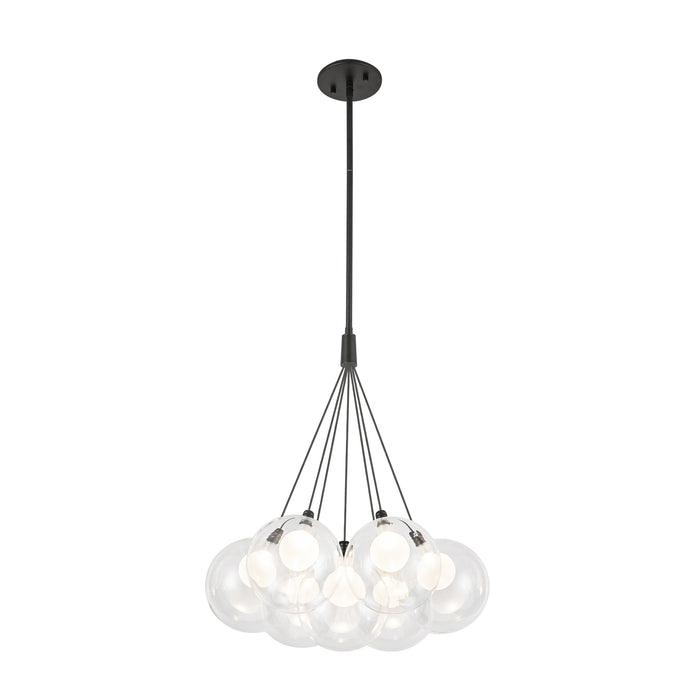 Bolla LED Chandelier Black-Mini Chandeliers-Kuzco Lighting-Lighting Design Store