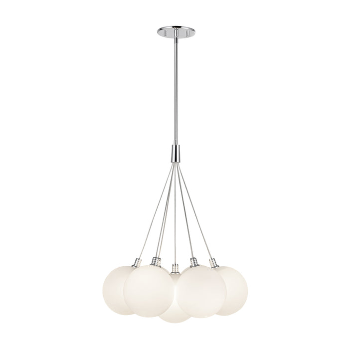 Bolla LED Chandelier Opal Glass-Mini Chandeliers-Kuzco Lighting-Lighting Design Store