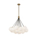 Bolla LED Chandelier Brushed Gold/Opal Glass-Mid. Chandeliers-Kuzco Lighting-Lighting Design Store