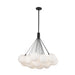 Bolla LED Chandelier Black/Opal Glass-Mid. Chandeliers-Kuzco Lighting-Lighting Design Store